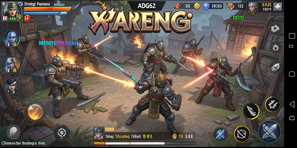 Tampilan gameplay ADG62 dengan elemen strategi yang menonjol.