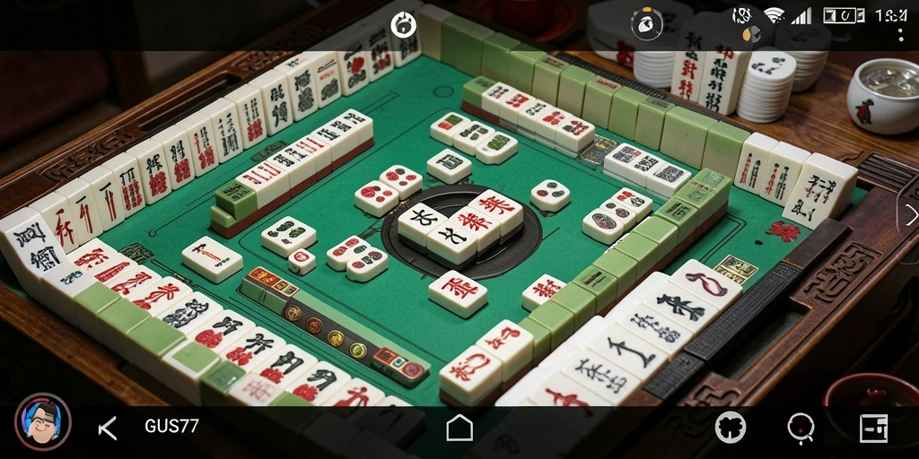 Tampilan gameplay Mahjong yang menarik di GUS77.