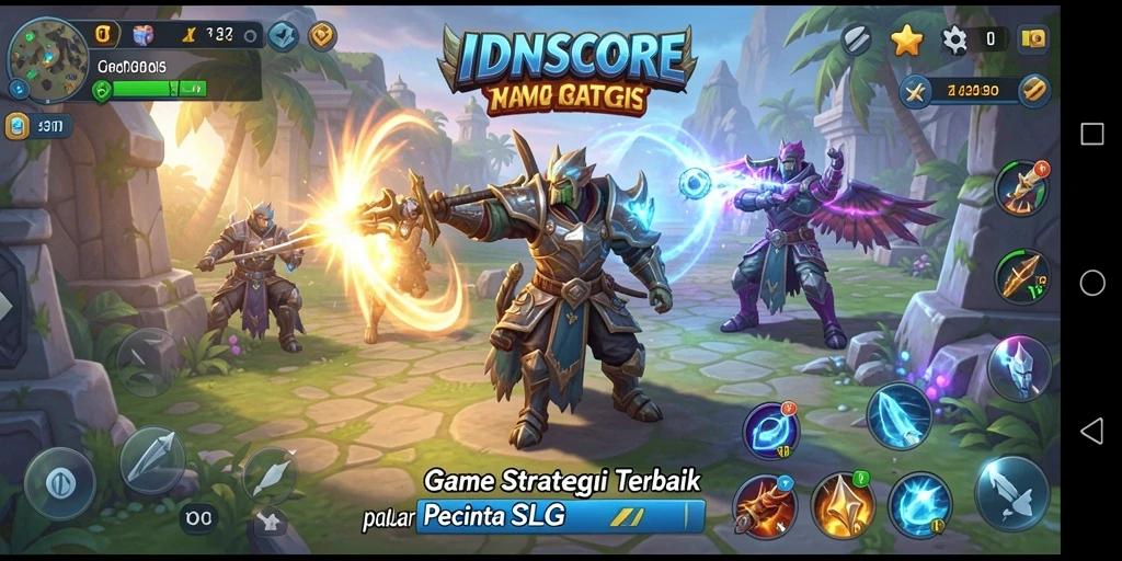 Screenshot gameplay IDNSCORE menampilkan tindakan dinamis dan strategi mendalam.