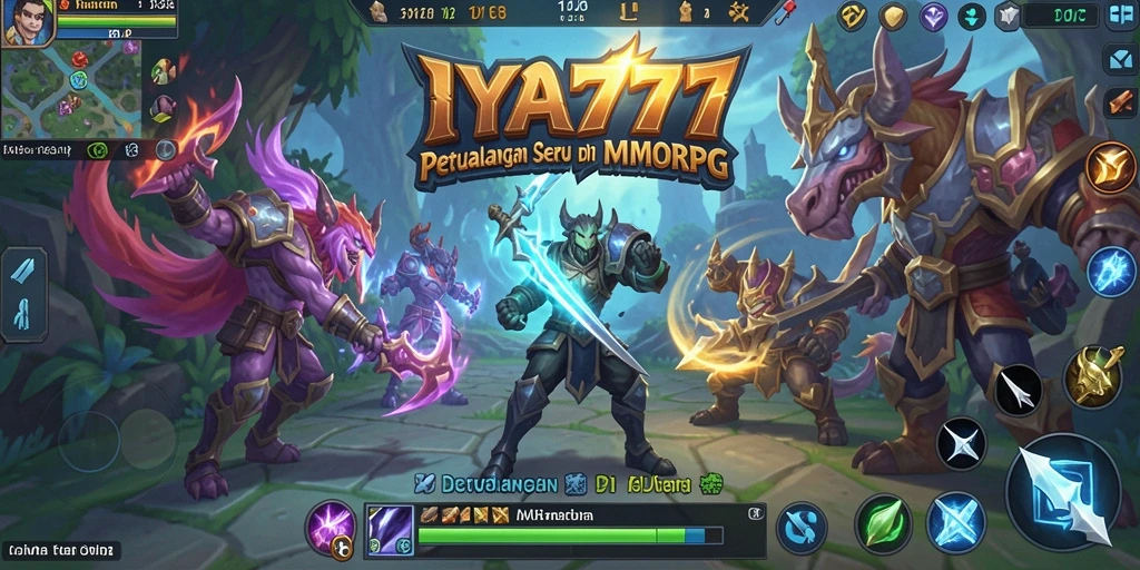 Menampilkan aksi seru dalam gameplay IYA777 MMORPG.