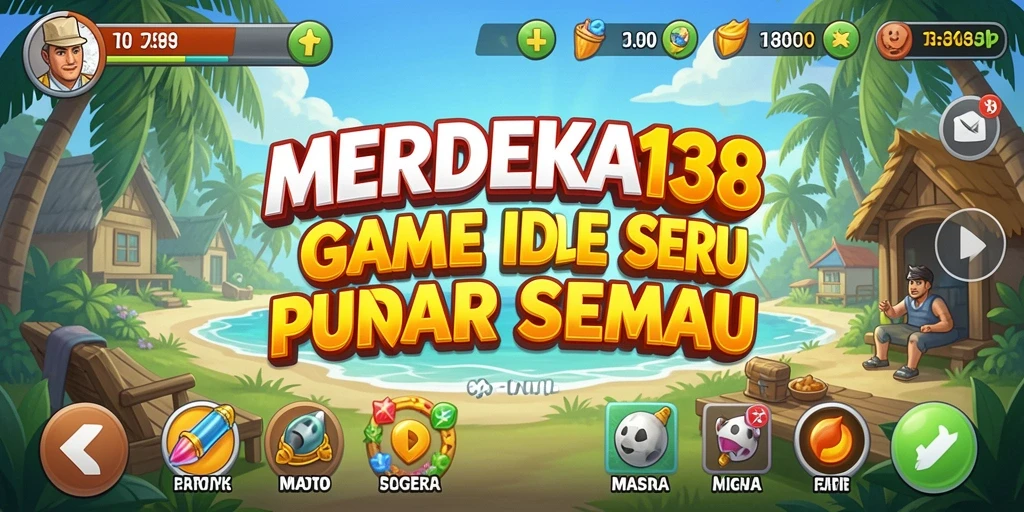 Tampilan gameplay idle yang menawan di MERDEKA138.