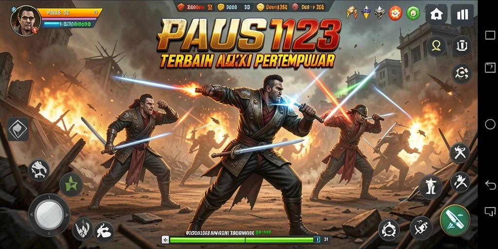 Gameplay intens PAUS123 dengan aksi pertempuran yang mendebarkan.