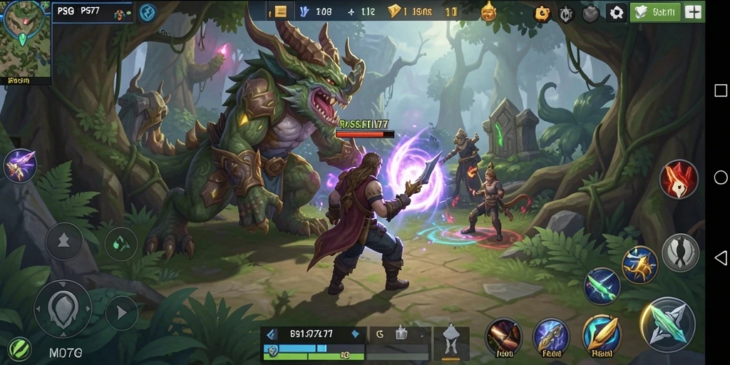Tampilan menyerupai dunia RPG yang penuh petualangan.