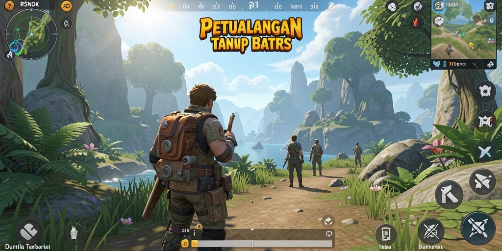 Screenshot gameplay RSNOK menampilkan petualangan seru di dunia terbuka.