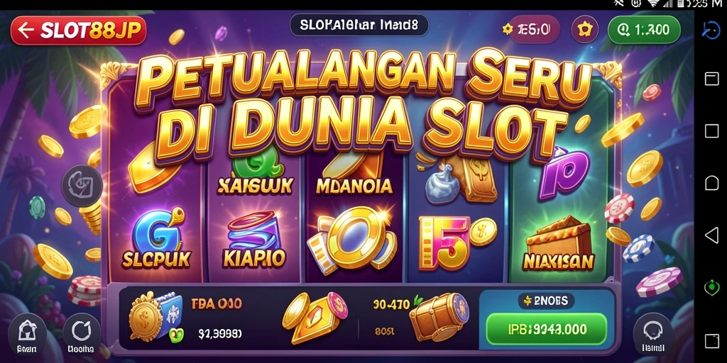 Gameplay SLOT88JP menampilkan karakter yang berpetualang di dunia slot yang menawan.