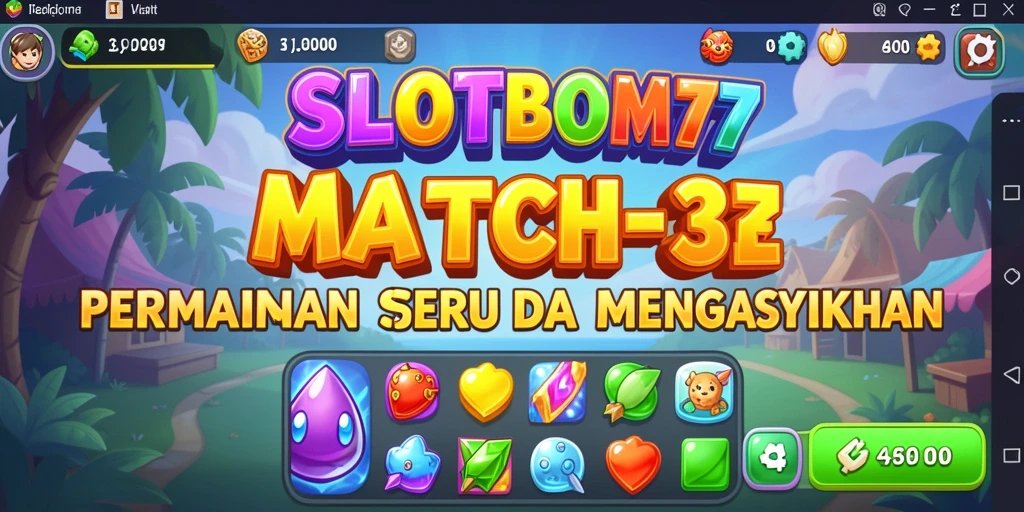 Tampilan permainan SLOTBOM77 yang penuh warna dan menarik.