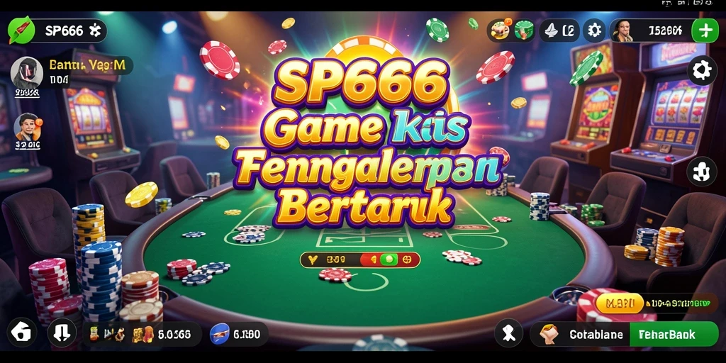 Screenshot utama SP666 menampilkan aksi seru permainan kasino.