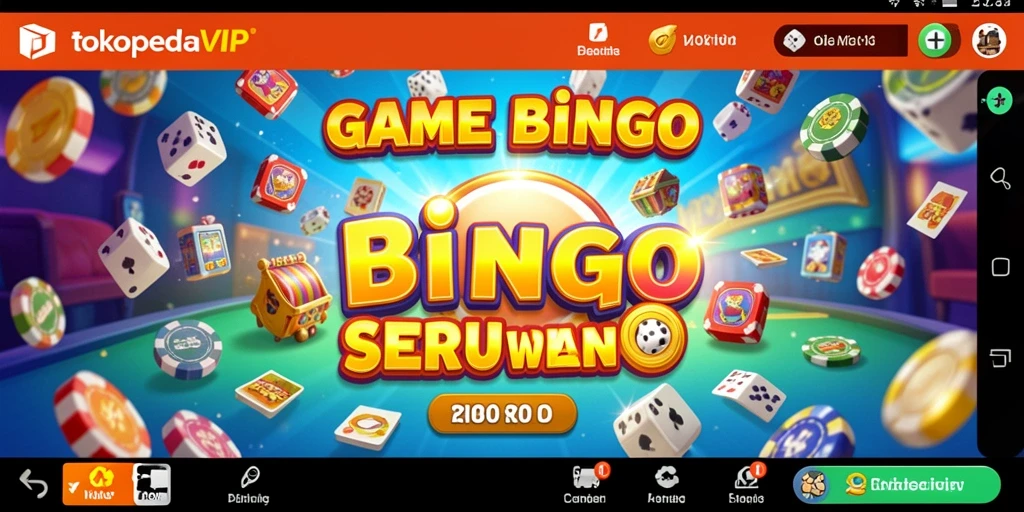 Screenshot gameplay TOKOPEDIAVIP yang menunjukkan suasana seru dalam bermain Bingo.