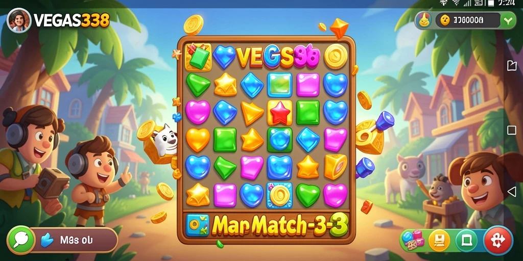 Tampilan screenshot menunjukkan keseruan gameplay Match-3.