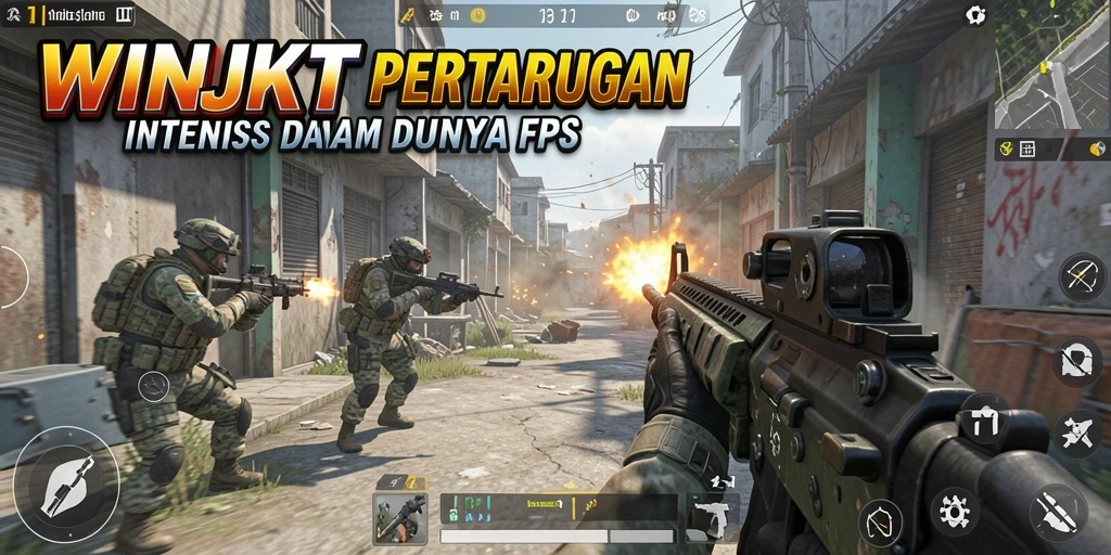Tangkapan layar gameplay WINJKT menampilkan aksi tembak-menembak yang seru.