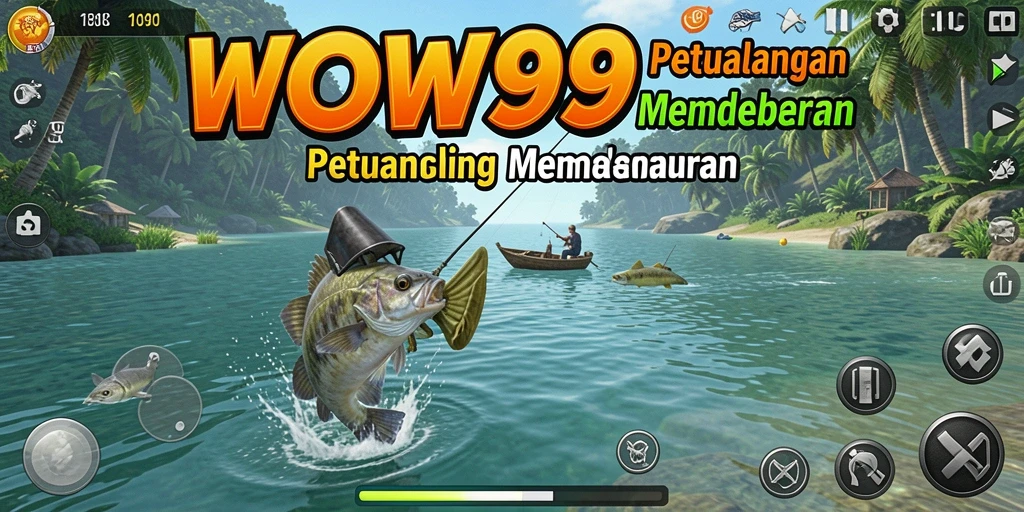 Tampilan gameplay WOW99 dengan petualangan memancing yang seru.